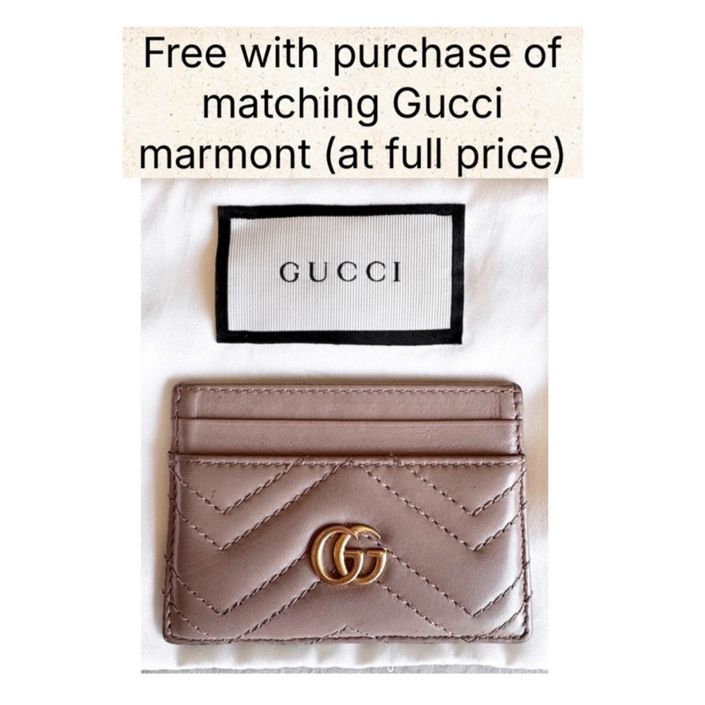 GUCCI MATELASSE LEATHER MARMONT GG CAMERA ZIP CROSSBODY BAG BEIGE PINK - Picture 16 of 16